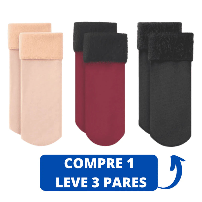 Meia Térmica Aveludada Ultraconfort® | COMPRE 1 LEVE 3 🎁