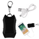 Carregador Solar Portátil USB Powerbank (com mini lanterna, chaveiro)