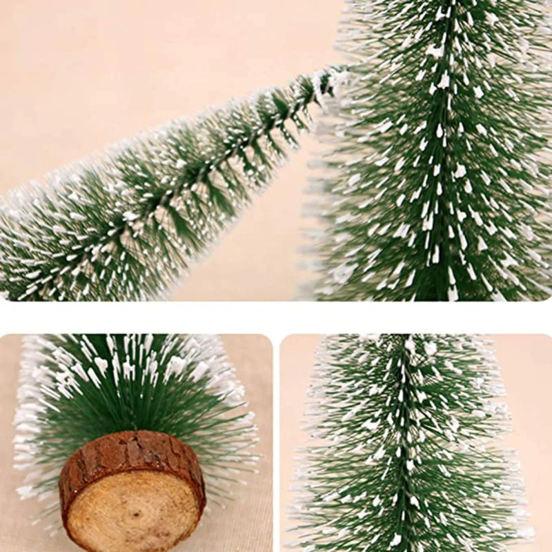 Mini Árvore De Natal Com Bases De Madeira Para Festa De Natal