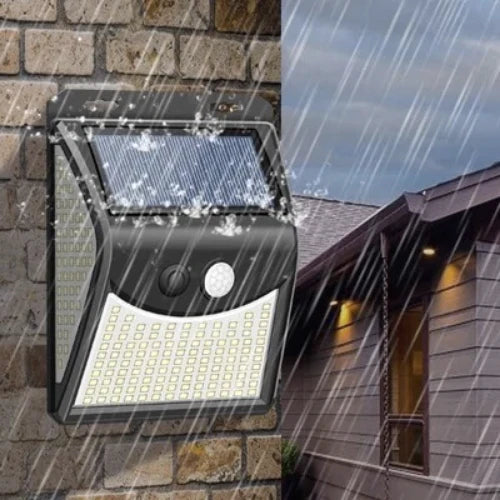Luminária De Led Solar À Prova D'água Com Sensor De Movimento