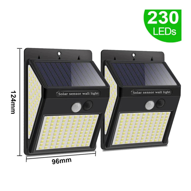 Luminária De Led Solar À Prova D'água Com Sensor De Movimento